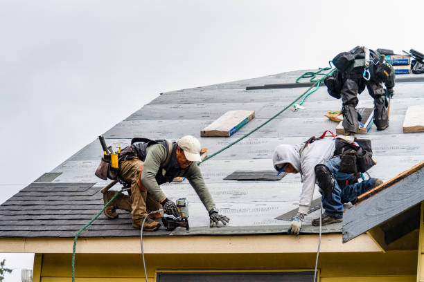 Professional Gutter Installation technician working in Mc Connellsburg, PA